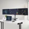 StarTech.com Trīskāršs monitoru galda stiprinājums līdz trim 27 collu ekrāniem, VESA 75x75/100x100, bezinstrumentu sviras regulēšana, C-skava/caurules stiprinājums, ar atsperēm aprīkotas sviras