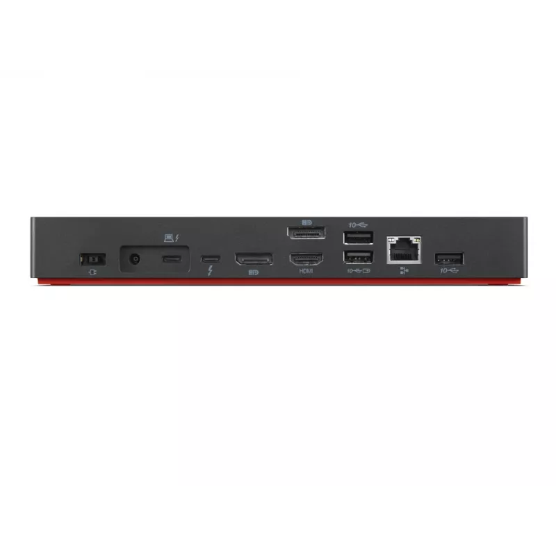 Lenovo 40B00300UK klēpjdatora dokstacija/pieslēgvietas replikators Vadu Thunderbolt 4 Melns, Sarkans