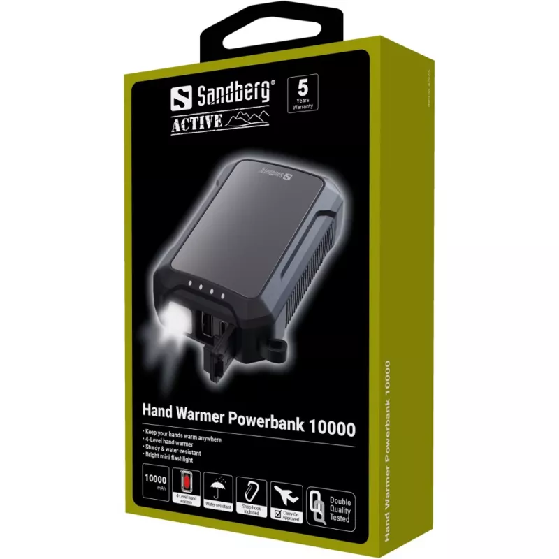 Portable Power Bank Sandberg Hand Warmer 10000 mAh