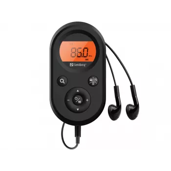 Sandberg Pocket Radio FM+AM uzlādējams, portatīvs, AM, FM, 76 - 108 MHz, 522-1710KHz (9KHz) / 520-170KHz (10KHz), dzintara, 3.5 mm