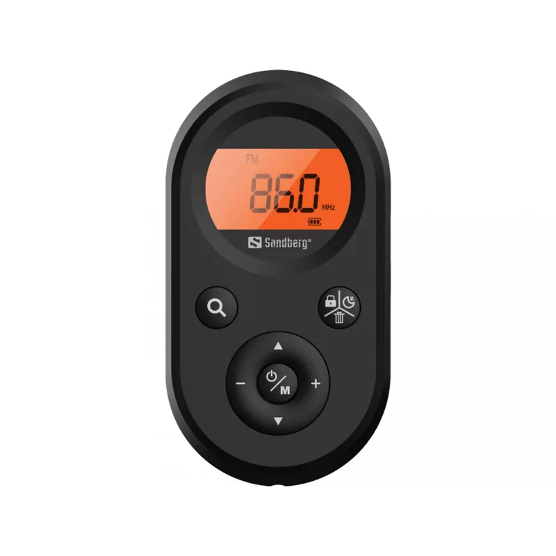 Sandberg Pocket Radio FM+AM uzlādējams, portatīvs, AM, FM, 76 - 108 MHz, 522-1710KHz (9KHz) / 520-170KHz (10KHz), dzintara, 3.5 mm