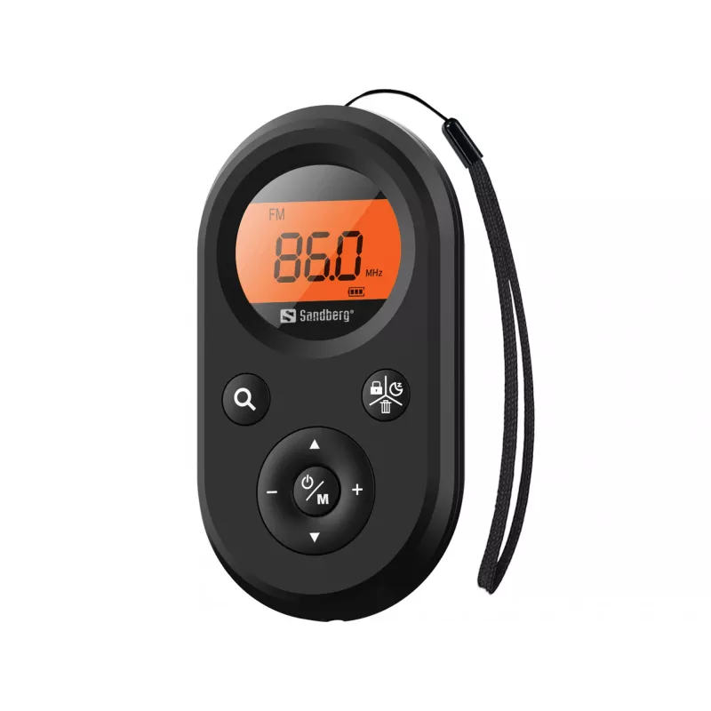 Sandberg Pocket Radio FM+AM uzlādējams, portatīvs, AM, FM, 76 - 108 MHz, 522-1710KHz (9KHz) / 520-170KHz (10KHz), dzintara, 3.5 mm