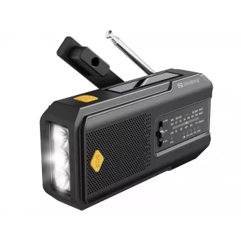Sandberg Survivor Radio All-in-1 2000, portatīvs, AM, FM, 87–180 MHz, 520–1710 kHz, 3 W, analogais