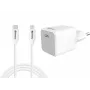 Maiņstrāvas lādētājs Sandberg 20W USB-C +Lightning 1M ātrā uzlāde, balts