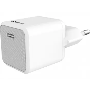 Maiņstrāvas lādētājs Sandberg 20W USB-C +Lightning 1M ātrā uzlāde, balts