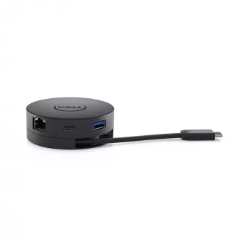 DELL DA300 Vadu USB 3.2 Gen 2 (3.1 Gen 2) Type-C melns