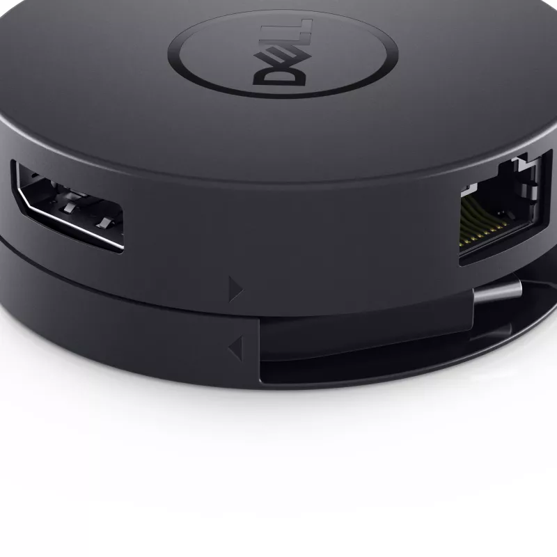 DELL DA300 Vadu USB 3.2 Gen 2 (3.1 Gen 2) Type-C melns