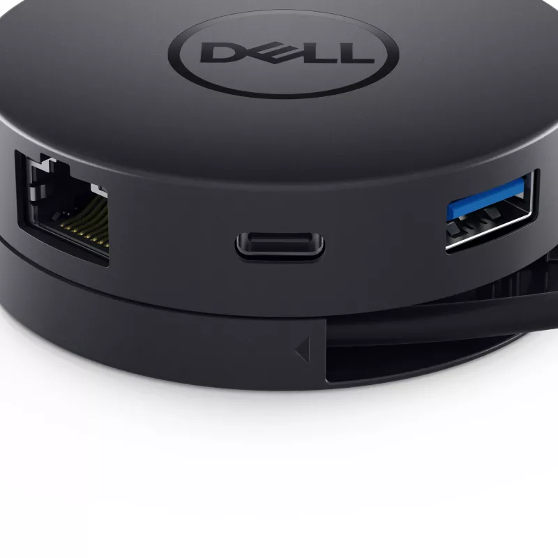 DELL DA300 Vadu USB 3.2 Gen 2 (3.1 Gen 2) Type-C melns