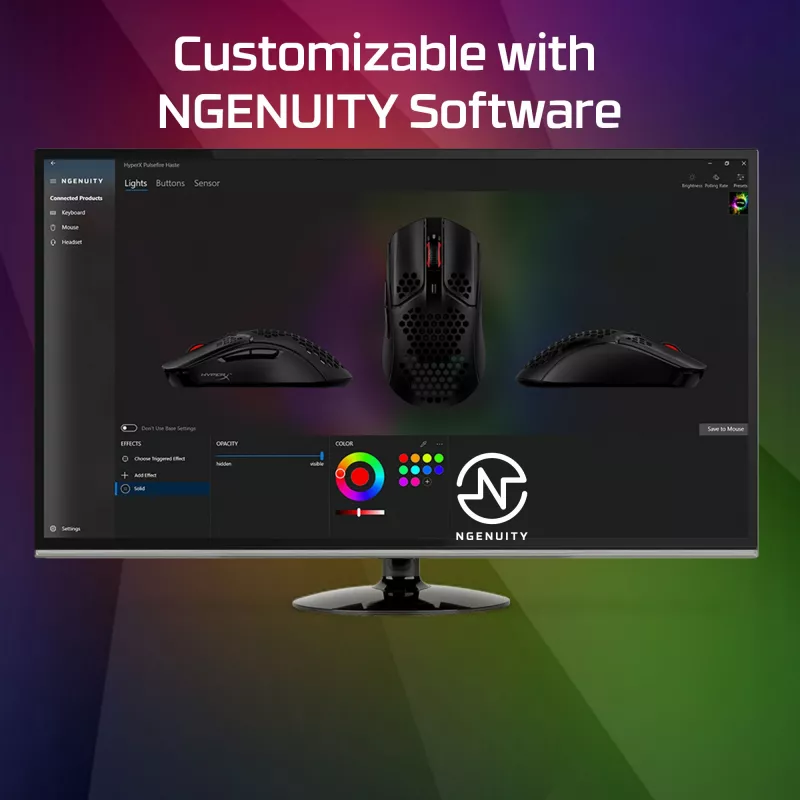 HyperX Pulsefire Haste - Spēļu pele (melna-sarkana)