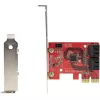 StarTech.com SATA PCIe karte - 4-portu PCIe SATA paplašināšanas karte - 6Gbps - zema profila kronšteins - novietoti viens virs otra SATA savienotāji - ASM1164 bez RAID - PCI Express uz SATA pārveidotājs
