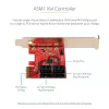 StarTech.com SATA PCIe karte - 4-portu PCIe SATA paplašināšanas karte - 6Gbps - zema profila kronšteins - novietoti viens virs otra SATA savienotāji - ASM1164 bez RAID - PCI Express uz SATA pārveidotājs