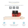 StarTech.com SATA PCIe karte - 4-portu PCIe SATA paplašināšanas karte - 6Gbps - zema profila kronšteins - novietoti viens virs otra SATA savienotāji - ASM1164 bez RAID - PCI Express uz SATA pārveidotājs
