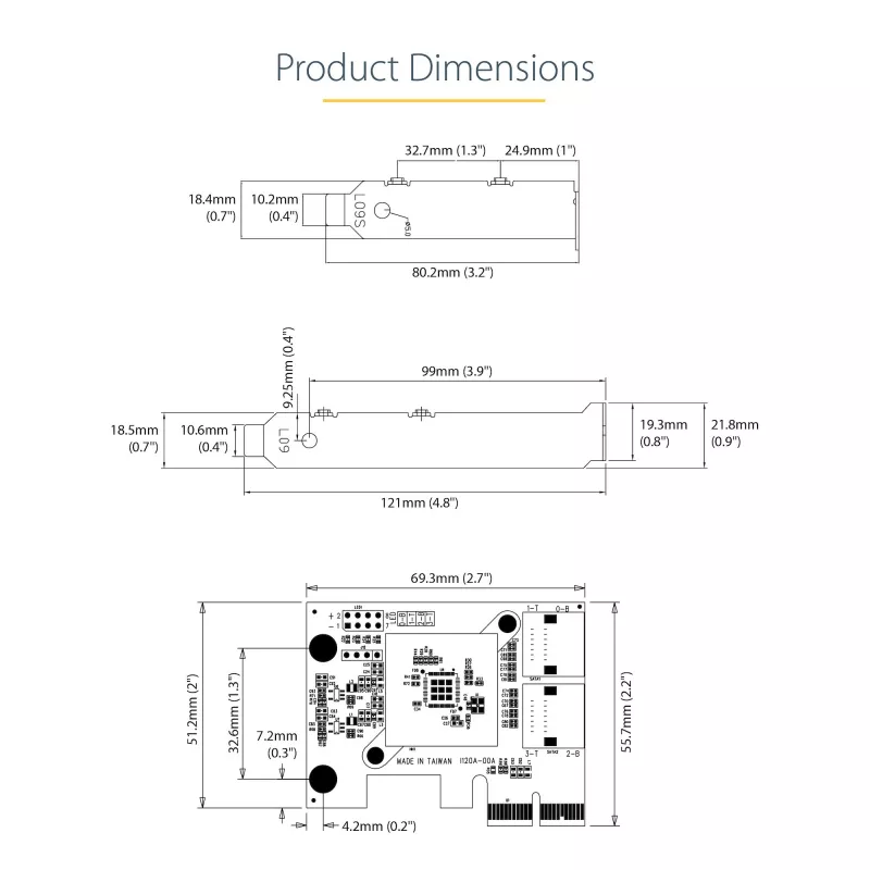 StarTech.com SATA PCIe karte - 4-portu PCIe SATA paplašināšanas karte - 6Gbps - zema profila kronšteins - novietoti viens virs otra SATA savienotāji - ASM1164 bez RAID - PCI Express uz SATA pārveidotājs