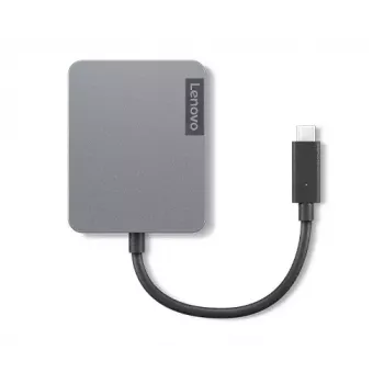 Lenovo 4X91A30366 klēpjdatora dokstacija/portu replikators, vadu, USB 2.0 Type-C, pelēka