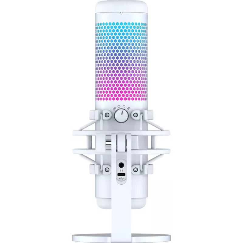 HyperX QuadCast S - USB mikrofons (balts pelēks) - RGB apgaismojums
