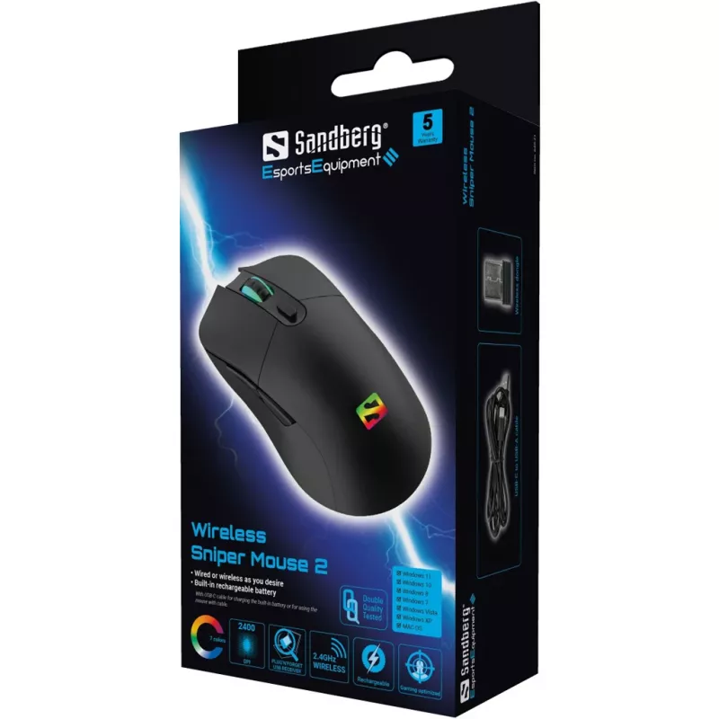 Pele Sandberg Wireless Sniper pele 2 RF bezvadu