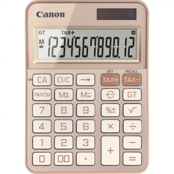 Pamata kalkulators Canon KS-125KB galda 12 ciparu rožu zelta