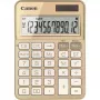 Galda kalkulators Canon KS-125KB ar 12 ciparu displeju, nodokļu funkcijām, baterijas/saules enerģiju, zelta krāsā