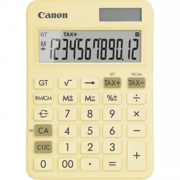 Pamata kalkulators Canon LS-125KB 12 cipari dzeltens nodokļu aprēķins duālā barošana