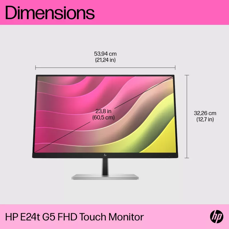 Monitors HP E24t G5 23.8 collu skārienjūtīgs Full HD LCD 1920x1080