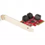 StarTech.com SATA PCIe karte - 6 portu PCIe SATA paplašināšanas karte - 6 Gbps - zema/pilna profila - virknes SATA savienotāji - ASM1166 bez RAID - PCI Express uz SATA pārveidotājs
