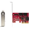 StarTech.com SATA PCIe karte - 6 portu PCIe SATA paplašināšanas karte - 6 Gbps - zema/pilna profila - virknes SATA savienotāji - ASM1166 bez RAID - PCI Express uz SATA pārveidotājs
