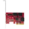 StarTech.com SATA PCIe karte - 6 portu PCIe SATA paplašināšanas karte - 6 Gbps - zema/pilna profila - virknes SATA savienotāji - ASM1166 bez RAID - PCI Express uz SATA pārveidotājs