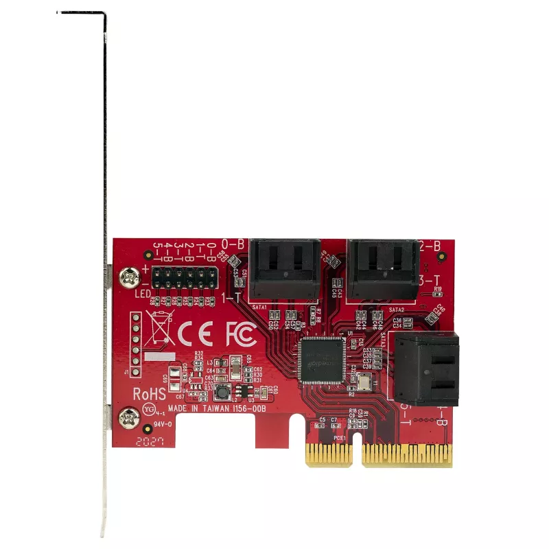 StarTech.com SATA PCIe karte - 6 portu PCIe SATA paplašināšanas karte - 6 Gbps - zema/pilna profila - virknes SATA savienotāji - ASM1166 bez RAID - PCI Express uz SATA pārveidotājs