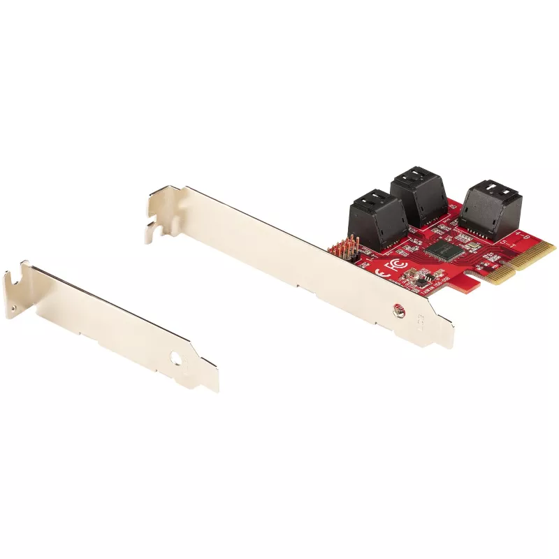 StarTech.com SATA PCIe karte - 6 portu PCIe SATA paplašināšanas karte - 6 Gbps - zema/pilna profila - virknes SATA savienotāji - ASM1166 bez RAID - PCI Express uz SATA pārveidotājs