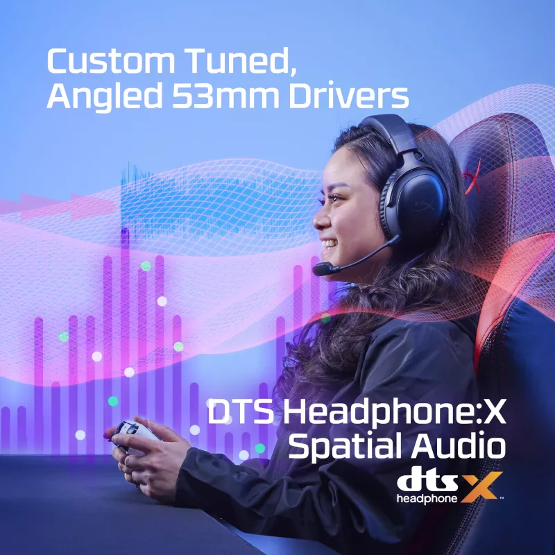 HyperX Cloud III Wireless - spēļu austiņas, melnas; sarkanas, Ķīna, apļveida, slēgtas, aktīva, 155 mm