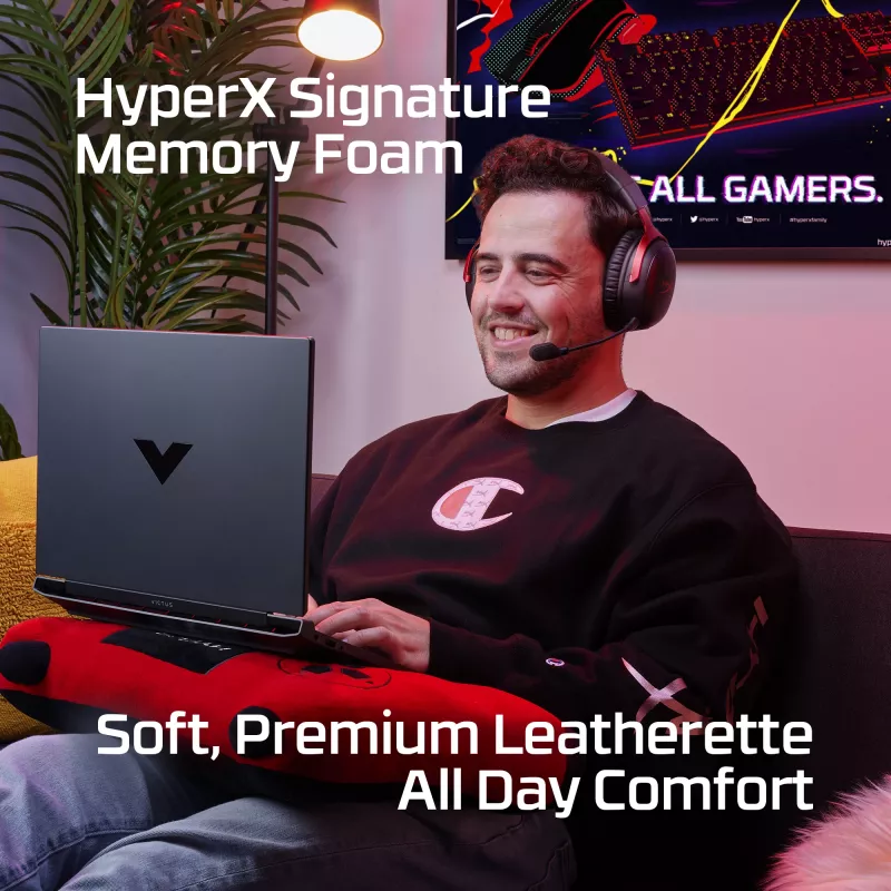 HyperX Cloud III Wireless - spēļu austiņas, melnas; sarkanas, Ķīna, apļveida, slēgtas, aktīva, 155 mm