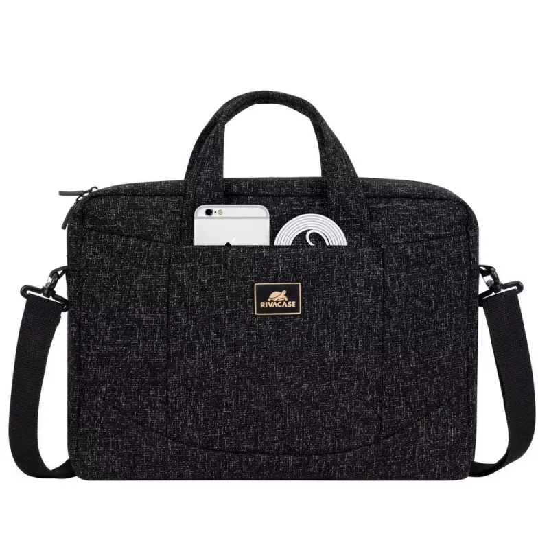 Ziņneša soma Rivacase 7931 39,6 cm 15,6 collas Melna Balta