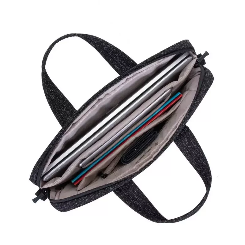 Ziņneša soma Rivacase 7931 39,6 cm 15,6 collas Melna Balta