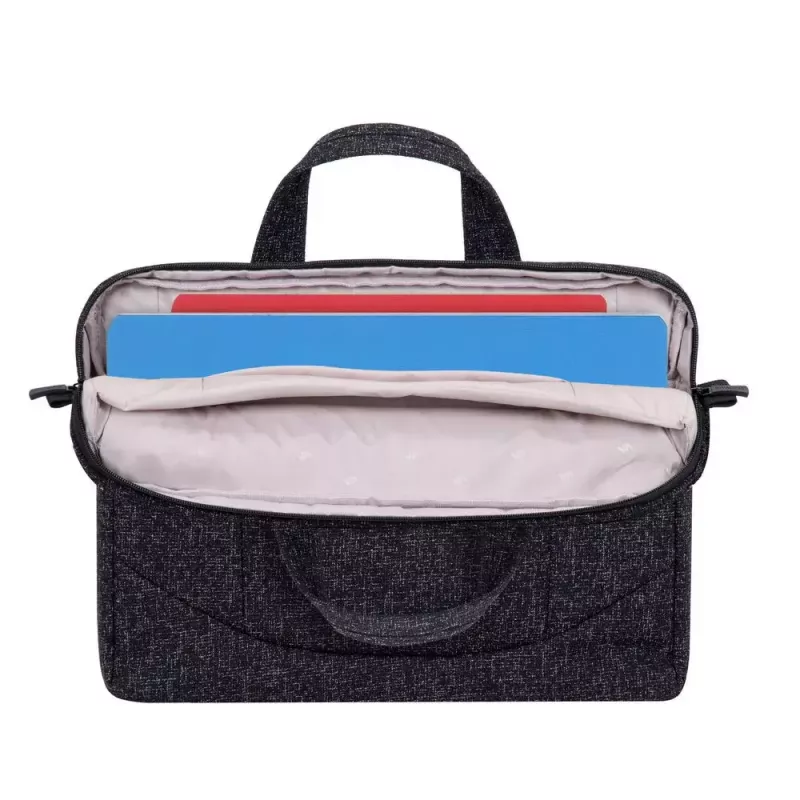 Ziņneša soma Rivacase 7931 39,6 cm 15,6 collas Melna Balta