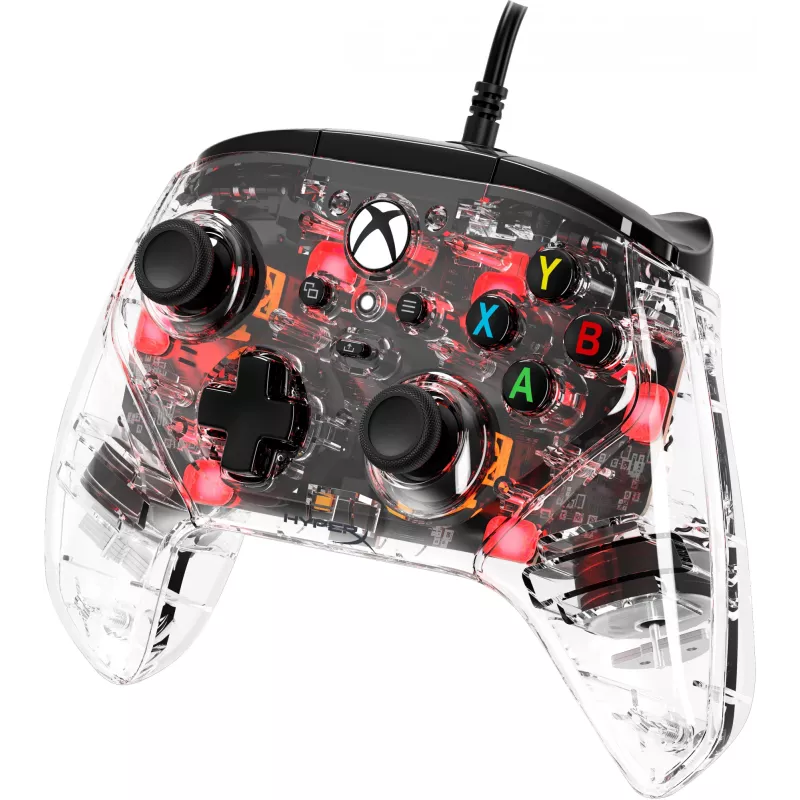 HyperX Clutch Gladiate - vadu spēļu RGB kontrolieris - Xbox, spēļu kontrolieris, Xbox One, Xbox Series X, vadu, USB, USB Type-A, USB Type-C, caurspīdīgs