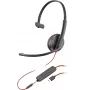 HP Poly Melnswire C3215 monofoniskā austiņa +pārnēsāšanas futrālis (bez iepakojuma), vadu, birojam/zvanu centram, 87 g, austiņa, melna