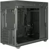 PC Mini Tower korpuss INTER-TECH IM-2 Expander, Mini-ITX/Micro ATX, atbalsta ATX/SFX barošanas blokus, 2,5 collu un 3,5 collu diskus, priekšējie/augšējie ventilatori 120/140 mm, melns