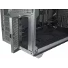 PC Mini Tower korpuss INTER-TECH IM-2 Expander, Mini-ITX/Micro ATX, atbalsta ATX/SFX barošanas blokus, 2,5 collu un 3,5 collu diskus, priekšējie/augšējie ventilatori 120/140 mm, melns