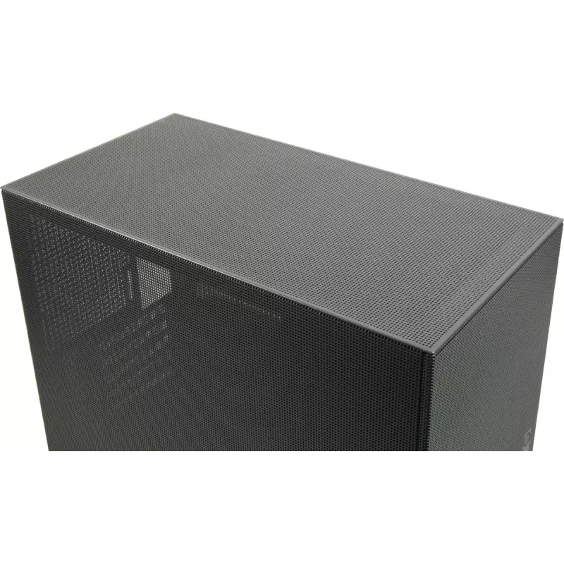 PC Mini Tower korpuss INTER-TECH IM-2 Expander, Mini-ITX/Micro ATX, atbalsta ATX/SFX barošanas blokus, 2,5 collu un 3,5 collu diskus, priekšējie/augšējie ventilatori 120/140 mm, melns