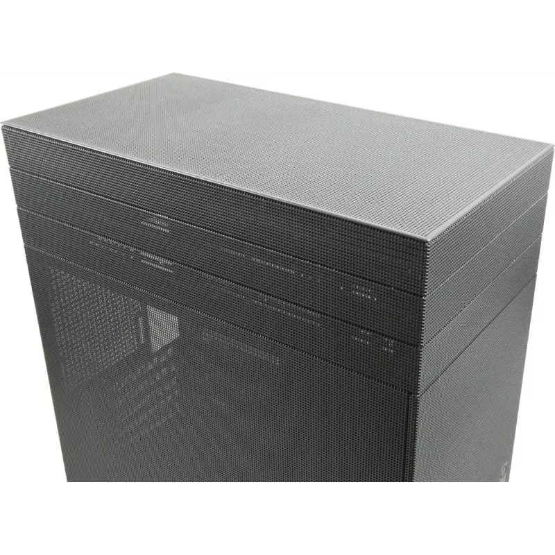 PC Mini Tower korpuss INTER-TECH IM-2 Expander, Mini-ITX/Micro ATX, atbalsta ATX/SFX barošanas blokus, 2,5 collu un 3,5 collu diskus, priekšējie/augšējie ventilatori 120/140 mm, melns