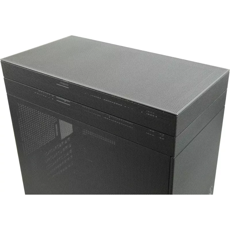 PC Mini Tower korpuss INTER-TECH IM-2 Expander, Mini-ITX/Micro ATX, atbalsta ATX/SFX barošanas blokus, 2,5 collu un 3,5 collu diskus, priekšējie/augšējie ventilatori 120/140 mm, melns