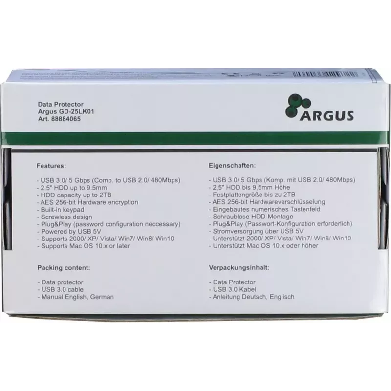 HDD korpuss Inter-Tech GD-25LK01 Alumīnijs Melns 2.5 collas
