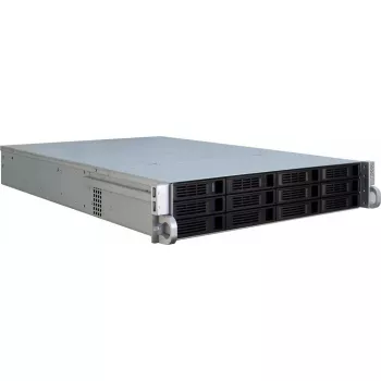 Servera korpuss Inter-Tech IPC 2U-2412 Rack melns, sudrabains