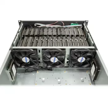 Datorkorpusis Inter-Tech 4F28 Rack melna, sudraba krāsa
