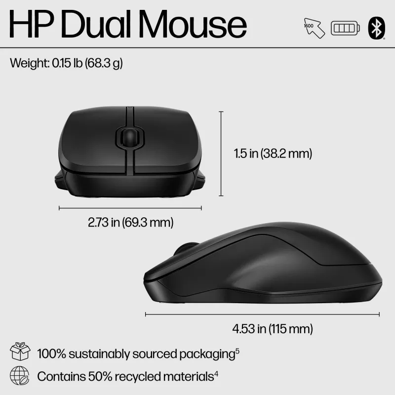 Pele HP 255 Dual Wireless RF Wireless + Bluetooth