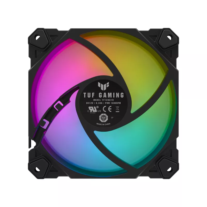 ASUS TUF Gaming TF120 ARGB ventilators Datora korpuss Gaisa dzesētājs 12 cm Melns