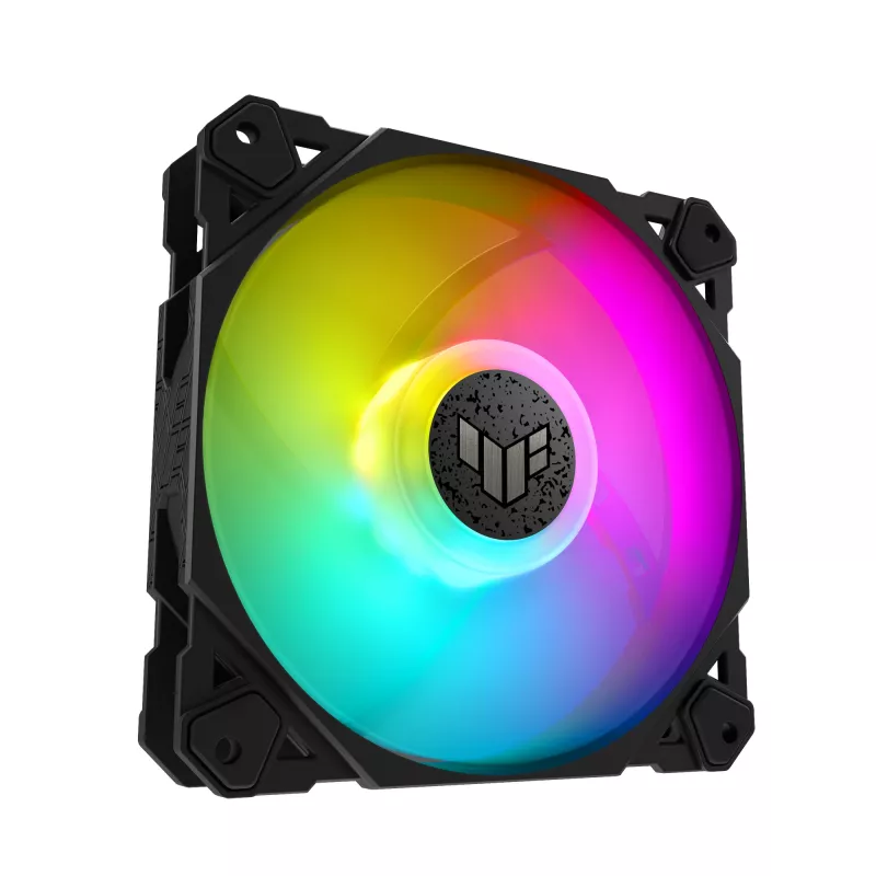 ASUS TUF Gaming TF120 ARGB ventilators - trīskāršu ventilatoru komplekts ar ARGB kontrolieri Datora korpuss Gaisa dzesētājs 12 cm Melns