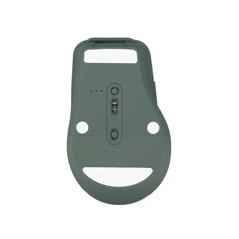 Pele ASUS SmartO MD200 Silent Plus — piemērota abām rokām RF bezvadu + Bluetooth, optiskā 4200 DPI, 6 pogas, zaļa