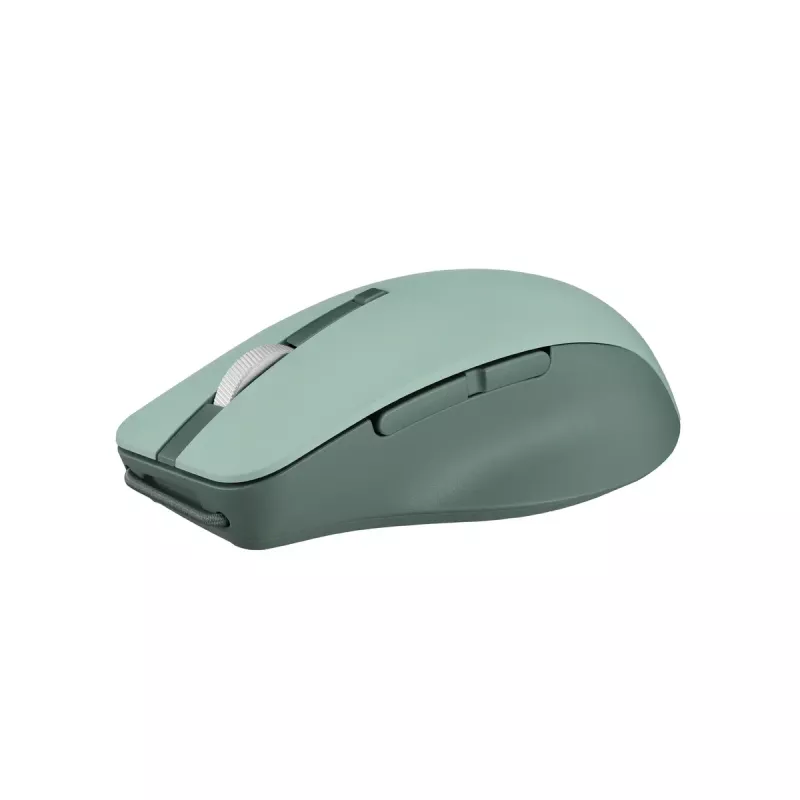Pele ASUS SmartO MD200 Silent Plus — piemērota abām rokām RF bezvadu + Bluetooth, optiskā 4200 DPI, 6 pogas, zaļa