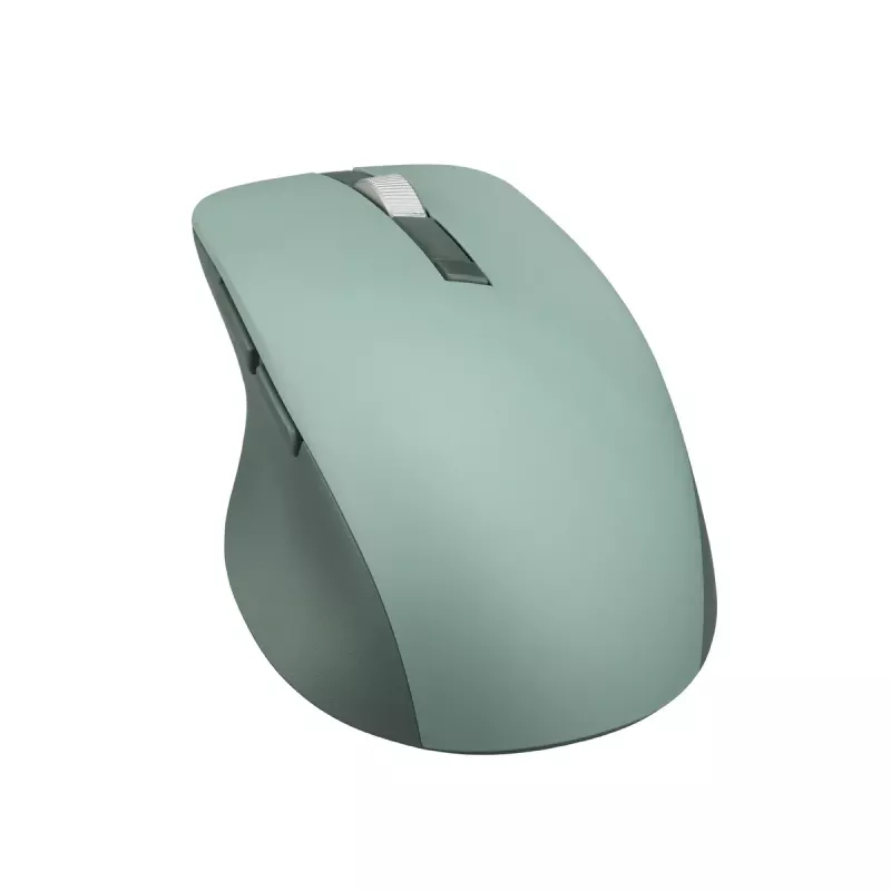 Pele ASUS SmartO MD200 Silent Plus — piemērota abām rokām RF bezvadu + Bluetooth, optiskā 4200 DPI, 6 pogas, zaļa